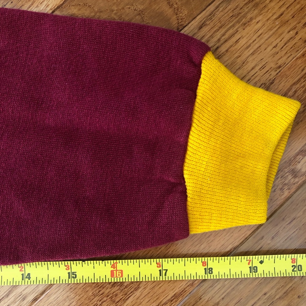 Vintage football cropped sweatshirt crimson and gold XS - Picture 14 of 14